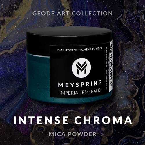 MEYSPRING Imperial Emerald - Intense Green Mica Powder for Epoxy Resin - Pigment Powder for Resin Art, Casting Resin and UV Resin - Green Resin Dye - MEYSPRING