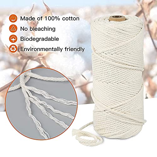 LECZIVOEN Macrame Kit, All in Macrame Supplies 109Yards x 3mm Macrame Cord,DIY Macrame Kit for Adults Beginners, Macrame Beads with Wooden Rings and LECZIVOEN