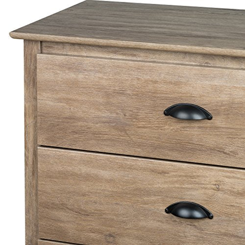 Prepac Salt Spring Rustic 5-Drawer Tall Dresser for Bedroom, Farmhouse Dresser Chest of Drawers 16" D x 31.5" W x 45.12" H, Drifted Gray, DDC-3345 Prepac