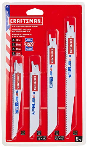 CRAFTSMAN Reciprocating Saw Blades, 9Piece Kit (2058840) Craftsman