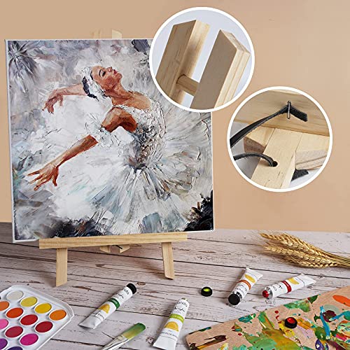 CONDA 6 Pack 16" Tabletop Display Easel, Portable A-Frame Tripod Display Easel for Painting Party & Displaying Canvases, Photos, Display Tripod conda