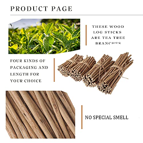 YPZAKA Unfinished Wood Sticks 7.8Inch Long 0.2-0.3Inch in Diameter Natural Wooden Sticks for Crafts Twigs Diftwood for DIY Crafts Christmas Ornaments YPZAKA