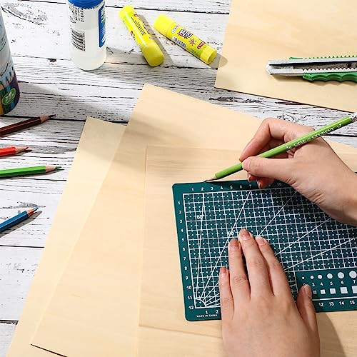 Sasylvia 20 Sheets Balsa Wood Sheets Basswood Sheets for Crafts Plywood Sheets Unfinished Wooden Boards Rectangular Wood Planks for DIY Models Sasylvia