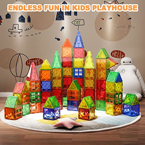 Compatible Magnetic Tiles Building Blocks STEM Toys for 3+ Year Old Boys and Girls Montessori Toys Toddler Kids Gifts Parent Approved Sensory Toys Soyee