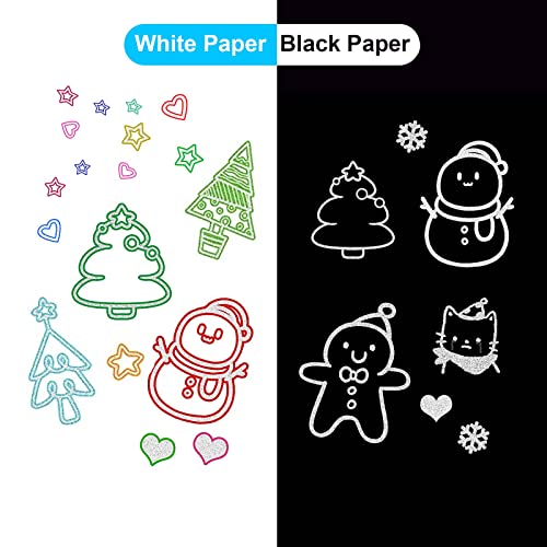 Double Line Outline Markers, 36 Colors Super Squiggles Shimmer Outline Marker Pen Set, Self Outline Metallic Markers Glitter Writing Drawing Pens for Hoxida