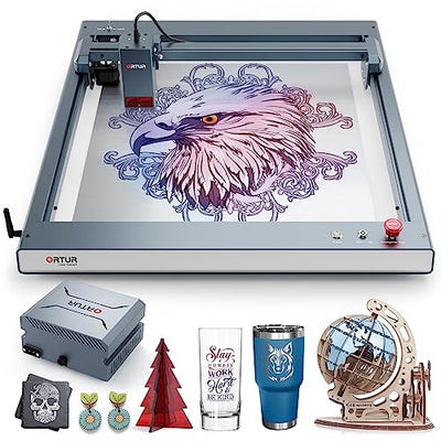 Ortur OLM3 LU3-20A Laser Engraver with 50L Laser air Assist, 20W Output Laser Cutter DIY Laser Engraver Machine, 20000mm/min Engraving Speed and App
