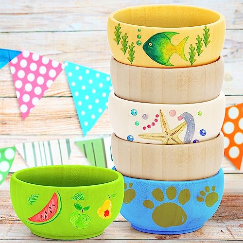 ZENFUN 20 Pack Wooden Pinch Bowls, Mini Unfinished Bowls Set for Dipping Sauce, Condiment Bowls, Condiment Cups, Nuts, Candy, Fruits, Appetizer, and ZENFUN