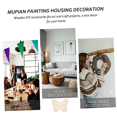 ABOOFAN 50 Sets Household Wood Crafts Party Supplies Spring Unfinished predrilled Listing Ornaments Wooden Pieces Spring Ornaments Christmas Tree ABOOFAN