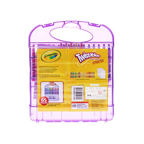 Crayola Mini Twistables Crayons & Paper Set, 65 Pieces, Gift for Kids Crayola