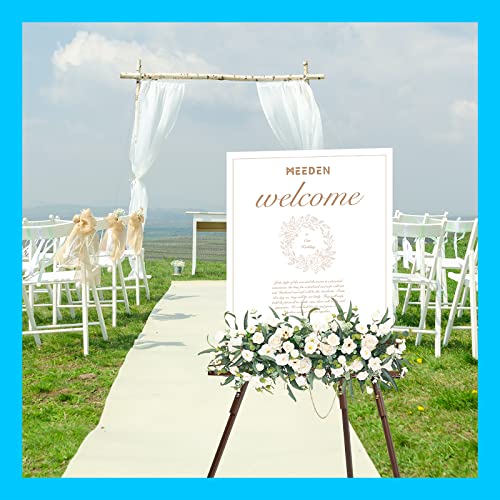 MEEDEN Easel Stand for Wedding Sign: Wood Tripod for Poster Board - Wooden Easel Standing for Display Welcome Picture MEEDEN