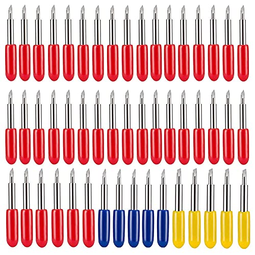 EVISWIY 50PCS Blades for Cricut Explore Air 2/Air 3/3/Make 3/Maker 40PCS 45° Premium Fine Point Blade & 5PCS 60° Deep Cut & 5PCS 30° Shallow Cut EVISWIY