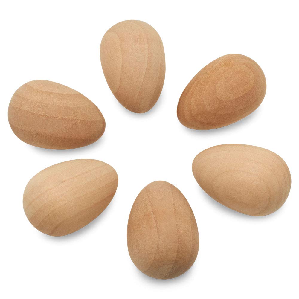 Wood Easter Eggs 1-5/8 inch, Pack of 500 Unfinished Wooden Eggs for Decorating, Craft Egg, Wooden Easter Egg for Crafts, by Woodpeckers Woodpeckers