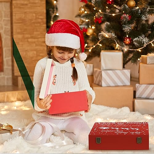 ZKHOB 2 Pack Unfinished Wooden Box with Lid Small Wood Boxes(12 x 9x 3.1 inch) Natural Pine Wooden Box for Crafts,Wooden Gift Boxes,Memory keepsake ZKHOB