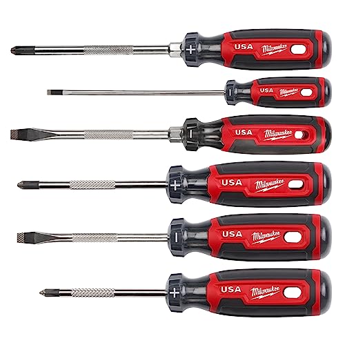 Milwaukee Screwdriver Set with Cushion Grip (6 Piece) Red MT200-6 Milwaukee