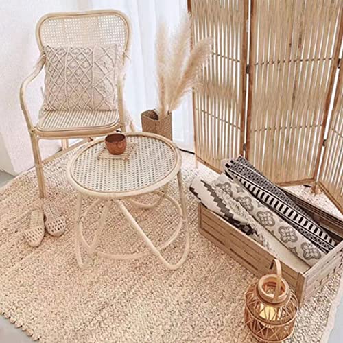 Natural Rattan Webbing Reed, 4mm/5mm/6mm Wicker Rattan Material Furniture Repairing, Basket Weaving Kit Braided Rattan Cane Webbing for Chair Making IMLAM