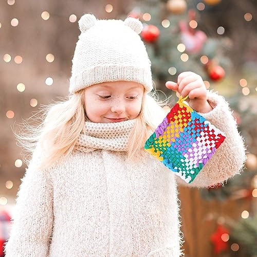 Aodaer 192 Pieces Loom Potholder Loops Weaving Loom Loops Weaving Craft Loops Refill Elastic Potholder Loops with Multiple Colors for DIY Crafts Aodaer