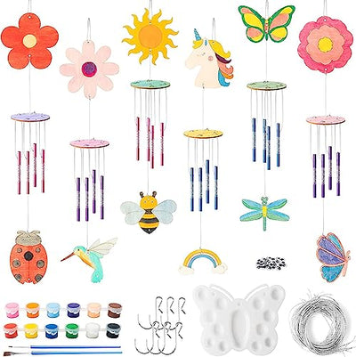 BeYumi DIY Wind Chime Kit for Kids - Create Your Own Wooden Musical Chimes