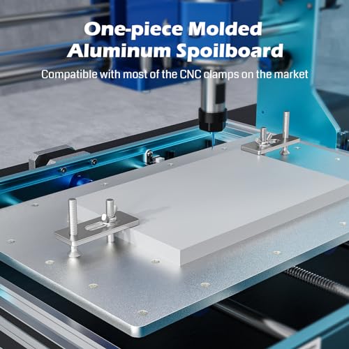 Genmitsu 3018-PROVer V2 CNC Milling Machine, Desktop CNC for Beginner with Limit Switches & Emergency-Stop, Upgraded Z Axis Aluminum Spoilboard, Genmitsu