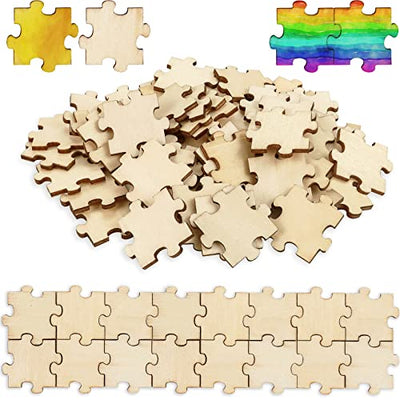 UPlama 300PCS Blank Puzzles, Freeform Blank Puzzle Pieces Blank Wooden Puzzles DIY Jigsaw Puzzles Plain Puzzle Pieces for Crafts, Arts, Card Making