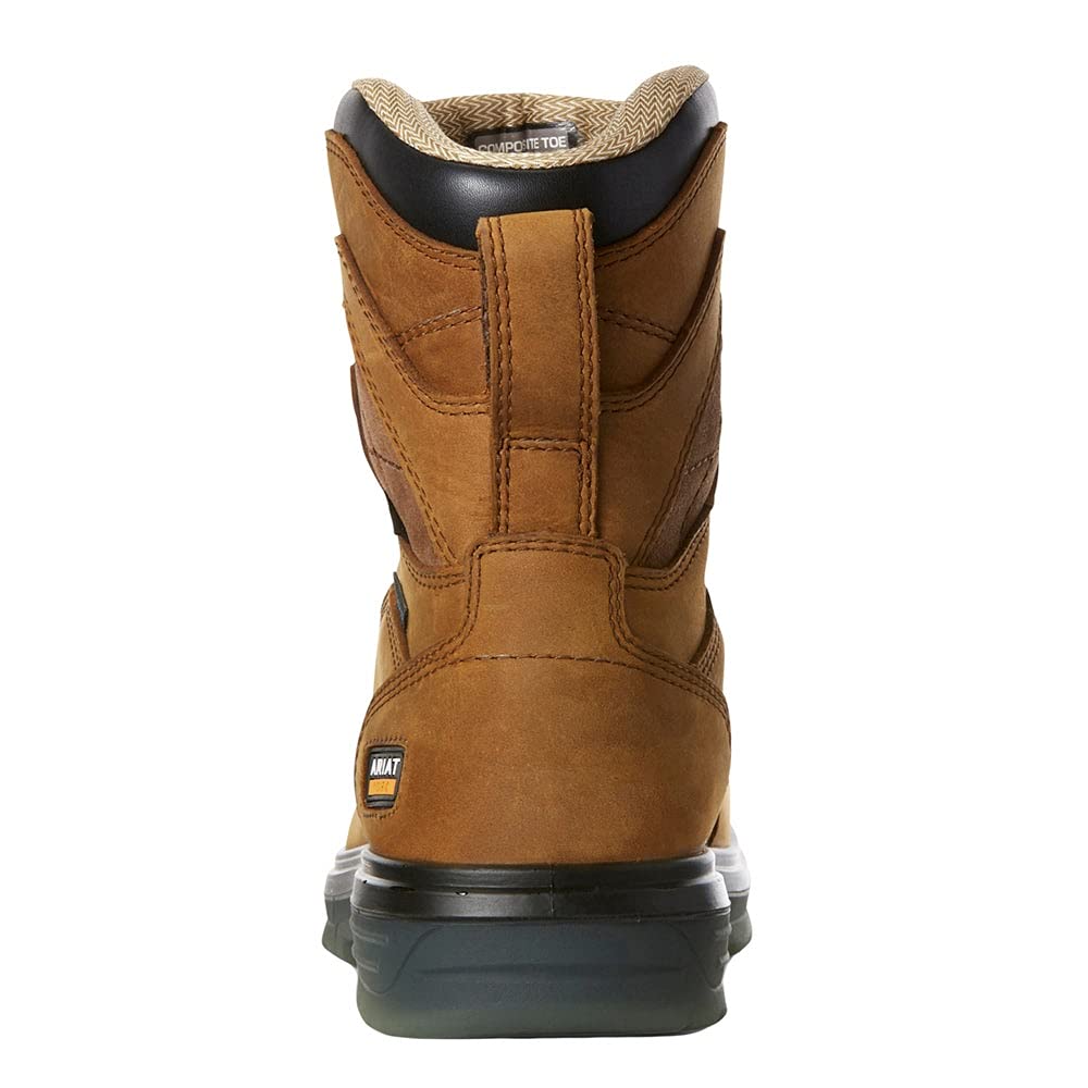 Ariat Mens Turbo 8" Waterproof Carbon Toe Work Boot Aged Bark 10.5 ARIAT