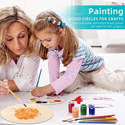 18 Inch Round Wood Circles Unfinished Wood Circles for Crafts, Door Hanger, Pyrography and Painting (3 Pieces) Jetec