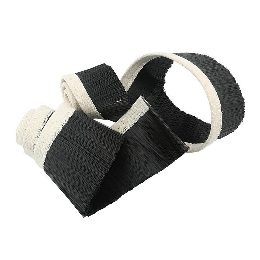 Nylon 1M Brush Vacuum Cleaner Engraving Machine Dust Collector Cover 70/100MM For CNC Router To Spindle Motor Milling Machine (Black/70MMX1M) Generic