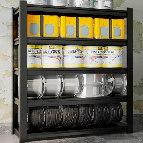 SFTORMAS 18" D X 47.24" W X 78" H Garage Shelving,5-Tier Adjustable Heavy Duty Garage Storage Shelves,for Garage Kitchen Office Warehouse Basement SFTORMAS