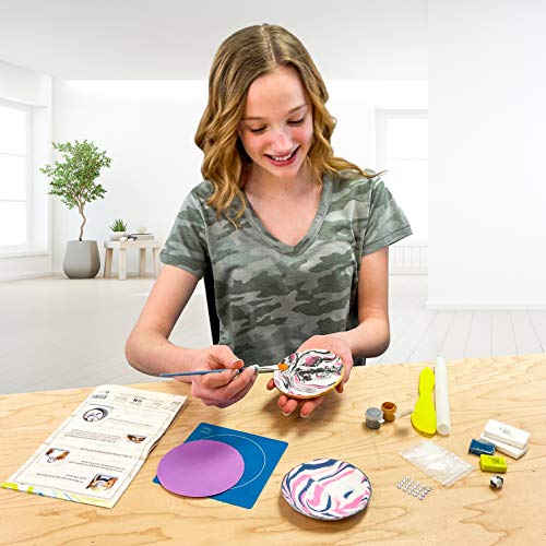 Hapinest DIY Clay Jewelry Dish Arts and Crafts Kit Gifts for Girls Kids Ages 8 9 10 11 12 Years Old Hapinest