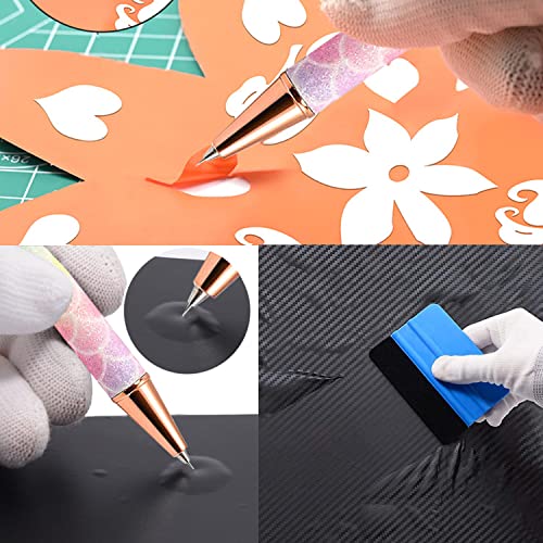 Weeding Tools for Vinyl,2 Pieces Air Release Pen Craft Vinyl Weeding Tools Stainless Steel Point Retractable Air Release Weeding Tools for Craft buysigo