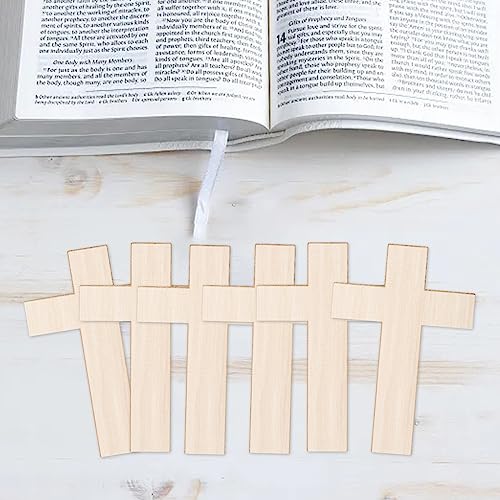 60 Pack Unfinished Wooden Crosses for Crafts, DIY Craft Cutout Wooden Slices Embellishments for Wedding Birthday Halloween Christmas Decorations itechpanda