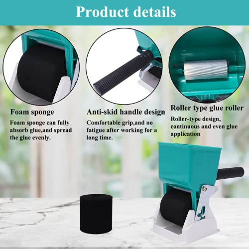 Msfullsea Portable Glue Applicator Roller 180ml Glue Roller Woodworking DIY Handheld Adhesive Roller with Flow Control Switch (3in) Msfullsea