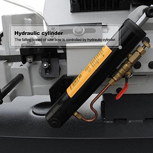 KAKA INDUSTRIAL BS-712R, 7"x12" Metal Band Saw, the bow can be swiveled between 45° and 90°Solid Design, Metal Cutting Band Saw, High Precision Metal KAKA INDUSTRIAL