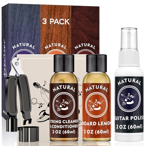 Deviser Guitar Cleaning,All IN ONE Kit,fretboard Lemon oil,Polish,Guitar String-cleaner,Guitar string winder,Cleaning cloth for guitar cleaning and devisev