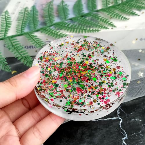 RESINWORLD Deep Coaster Molds, Round Coaster Resin Molds, Small Coaster Silicone Molds for Resin Casting, for Flower Bouquet Preservation ResinWorld