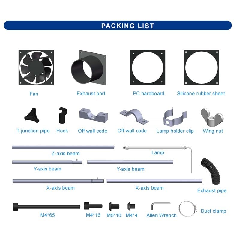 Longer B1 Series Expansion Kit, Engraving Area Extendable to 17.7" x 33.5" (450 x 850mm), Compatible with B1 20W/30W/40W Laser Engravers, Ideal for Longer