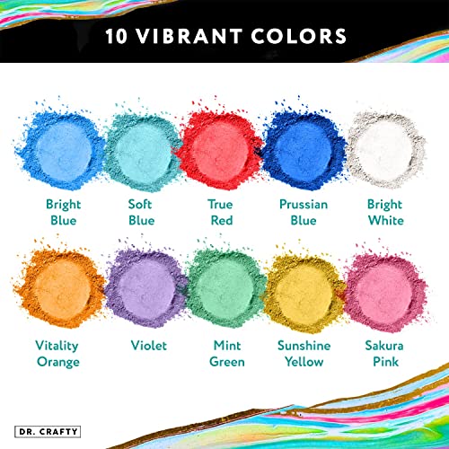 ๐๐ฅ ๐๐ฅ๐๐๐ง๐ฌยฎ ๐ ๐ถ๐ฐ๐ฎ ๐ฃ๐ผ๐๐ฑ๐ฒ๐ฟ for Epoxy Resin, Pigment Powder - Resin Mica Powder for Candle Making, Resin Powder โ Epoxy Pigment Powder for Epoxy Resin, DR. CRAFTY