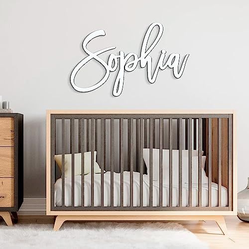 Personalized Wooden Name Sign for Nursery Wall Decor, Customized Name Sign Baby Room Decor, Baby Nursery Name Sign Wood Signs Personalized Baby Name Woodland