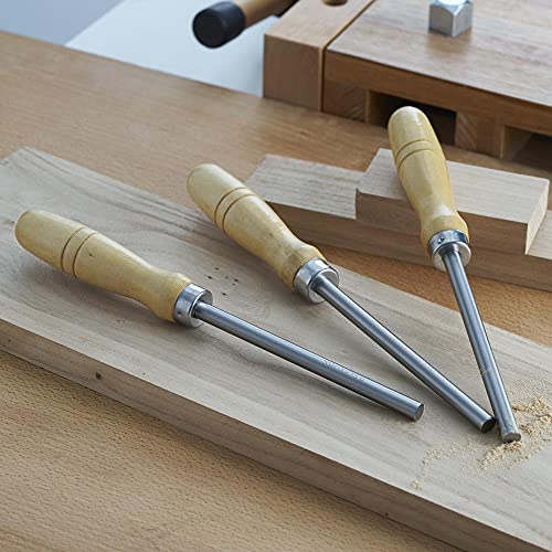 HERMIT TOOLS Cabinet Scraper Burnisher with 4 Piece Multi-Shaped Scraper Set 2 Rectangle 1 Curved (Convex and Concave) and 1 Gooseneck Scraper HERMIT TOOLS