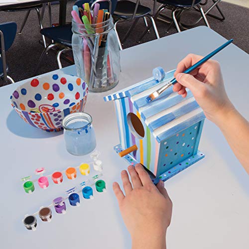 MindWare Make Your Own Birdhouse Kit - Wood Art Kit for Kids - Includes Pre-Cut Wood Pieces and Art Supplies to Assemble and Paint Your Own Bird MindWare