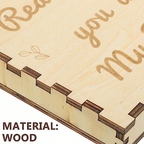 VOSAREA 1 Set Wooden Friendship Gift Box Reasons Why You Are My Friend Box Unfinished Wooden Keepsake Box with Wood Heart Slice Birthday Gifts VOSAREA
