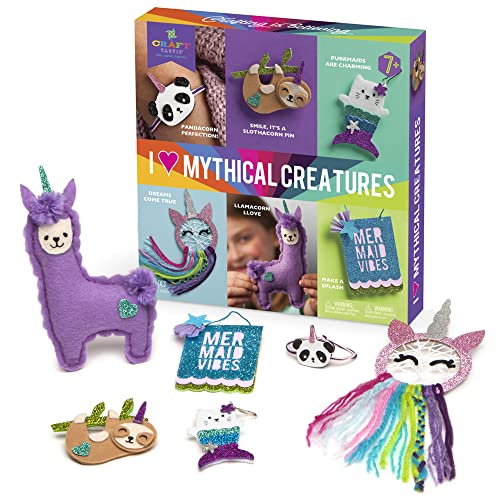 Craft-tastic – I Love Mythical Creatures Kit – Craft Kit Includes 6 Projects Featuring Mythical Creatures Craft-tastic