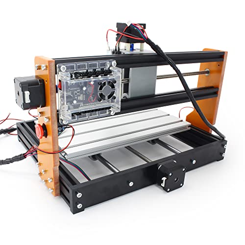 CNCTOPBAOS Upgrade 3018 Pro CNC Router Machine Kit,with Limit Switches & Emergency Stop,3018-PRO DIY Mini GRBL Control 3 Axis Milling Machine,Wood CNCTOPBAOS