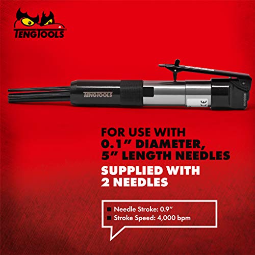 Teng Tools Straight Pneumatic Air Needle Scaler (For Removing Rust, Paint, Corrosion) - ARN12 Teng Tools