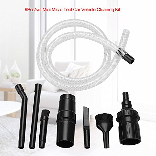 Zerone Micro Vacuum Attachment,Shop Vac Accessories 9Pcs/Set Car Vehicle Kit Universal Vacuum Cleaner Attachments Flexible Dust Tool,Vacuum Zerone