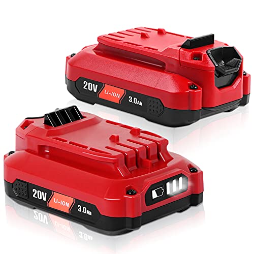 2Pack DSANKE CMCB204 3.0Ah 20V Lithium-ion Battery Replacement for Craftsman V20 Battery CMCB204 CMCB204-2 CMCB202 CMCB202-2 CMCB201 Craftsman V20 C DSANKE C