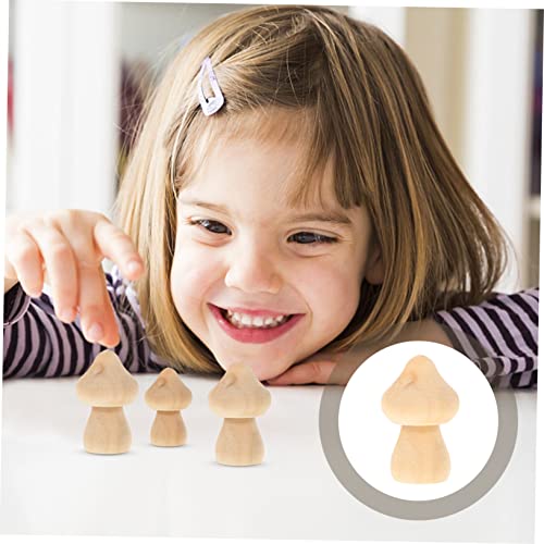COHEALI 30 Pcs DIY Wooden Ornaments Peg Doll Family Wooden People Unpainted Wooden Figurines Peg Doll Wood Bodies Unfinished Wooden Pegs Nativity COHEALI