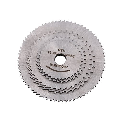 Pack of 5 Pcs Mini HSS Circular Saw Blade Cutting Blade Set with Extension Rod for Metal Cutter Power Or Wood Cutting Hilitand