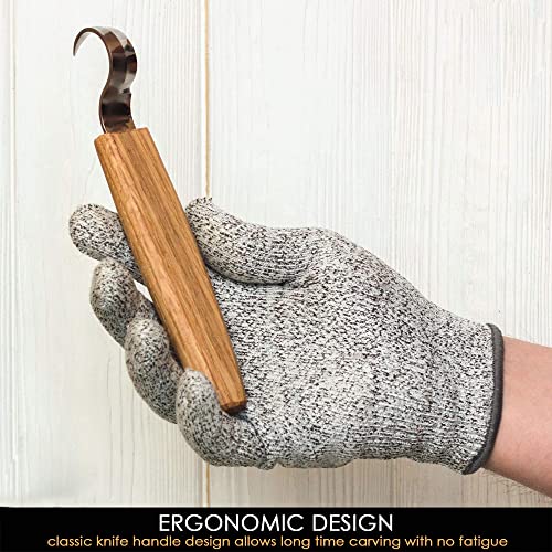 BeaverCraft Wood Carving Hook Knife SK1 for Carving Spoons Kuksa Bowls and Cups Spoon Carving Tools Basic Crooked Knife for Professional Spoon BeaverCraft