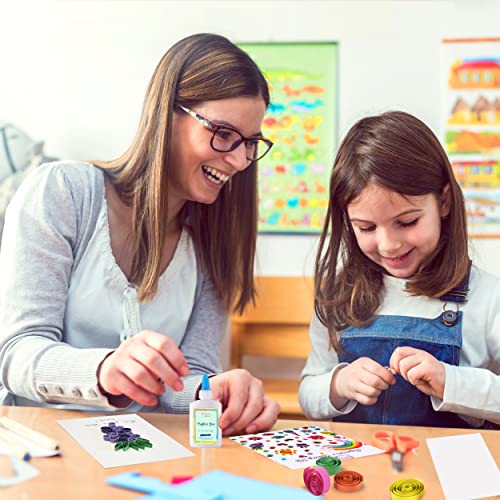 MY CREATIVE CAMP Beginner's Quilling Kit - DIY Craft Kit for Kids and Adults - 10 Projects with Instructions, Storage Box, Gem Stickers, Tools, MY CREATIVE CAMP