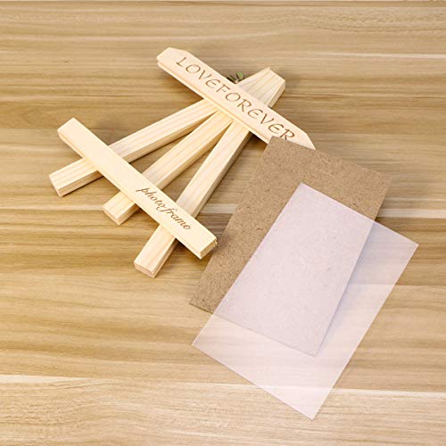 DECHOUS 2pcs Photo Display stand table Photo Frame unfinished wood braces kit wood Photo Frame wedding photo frame mini photo easel photo collage kit DECHOUS